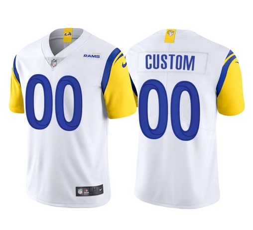 Youth Los Angeles Rams ACTIVE PLAYER Custom 2020 New White Vapor Untouchable Limited Stitched NFL Jersey