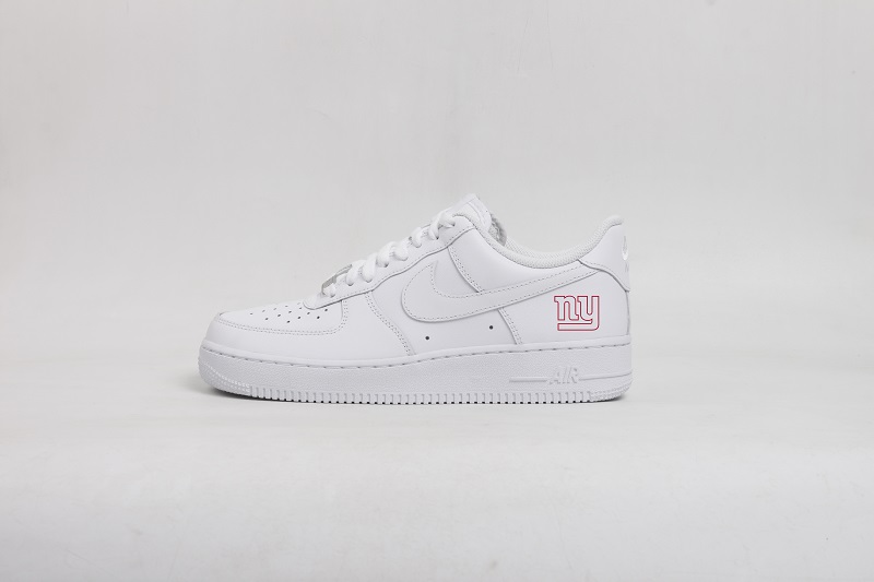 Men's New York Giants Air Force 1 Low White Shoes 001