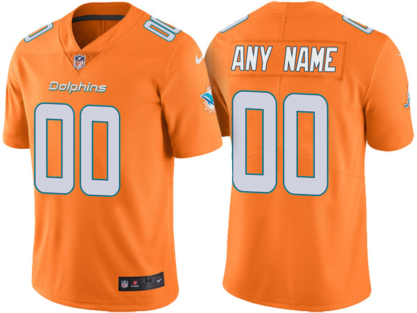 Youth Miami Dolphins ACTIVE PLAYER Custom Orange Vapor Untouchable Limited Stitched Jersey