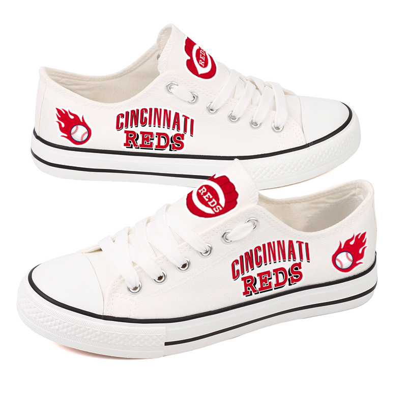 Women's Cincinnati Reds Repeat Print Low Top Sneakers 003
