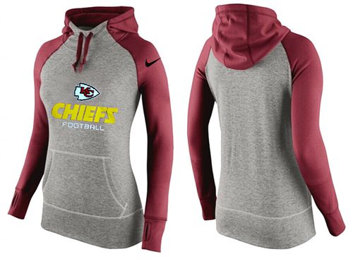 Women's Nike Kansas City Chiefs Performance Hoodie Grey & Red_2