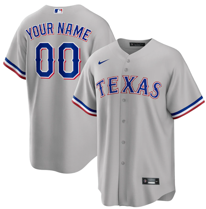 Youth Texas Rangers Active Player Custom Grey Cool Base Stitched Baseball Jersey