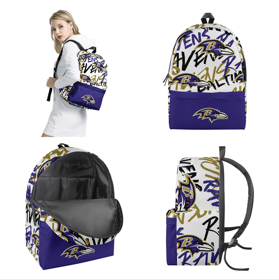 Baltimore Ravens All Over Print Polyester Backpack 001