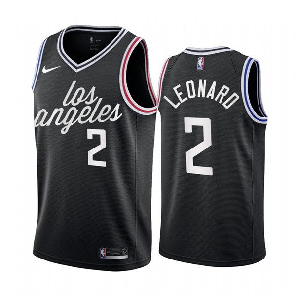 Men's Los Angeles Clippers #2 Kawhi Leonard 2022/23 Black City Edition Stitched Jersey