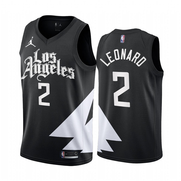 Men's Los Angeles Clippers #2 Kawhi Leonard 2022/23 Black Statement Edition Stitched Jersey