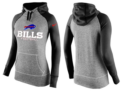 Women's Nike Buffalo Bills Performance Hoodie Grey & Black