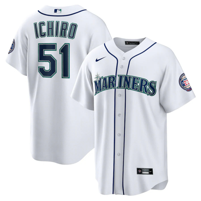 Men's Seattle Mariners Custom White Cool Base Stitched Baseball Jersey Men's Seattle Mariners Custom White Cool Base Stitched Baseball Jersey