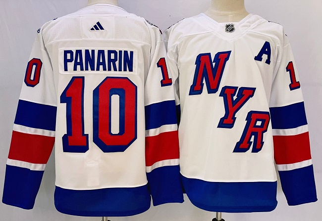 Men's New York Rangers #10 Artemi Panarin White 2023-2024 Stadium Series Stitched Jersey