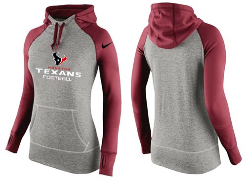 Women's Nike Houston Texans Performance Hoodie Grey & Red_2