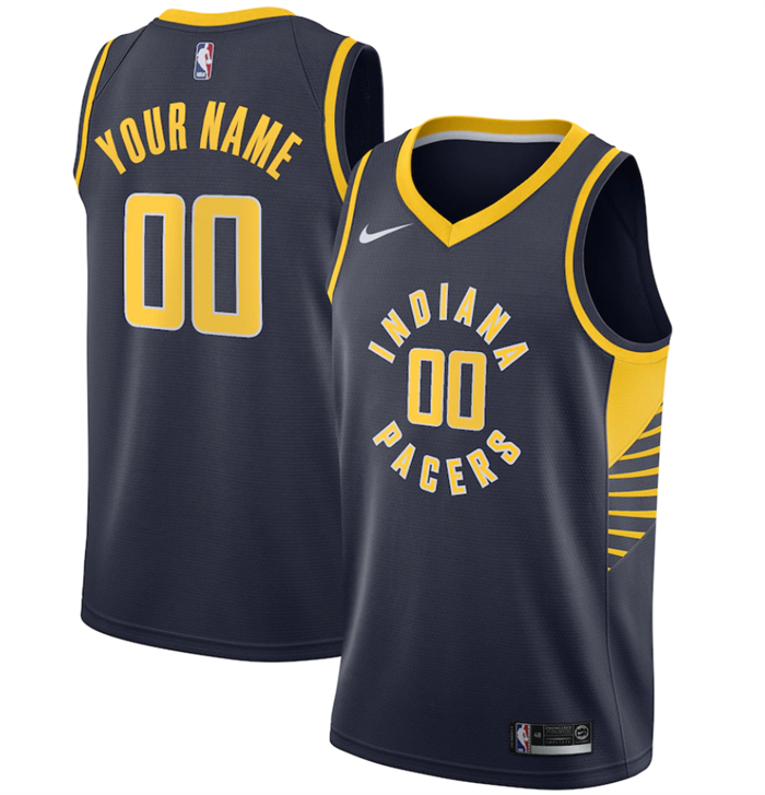 Youth Indiana Pacers Active Player Custom Navy Icon Edition Stitched Basketball Jersey