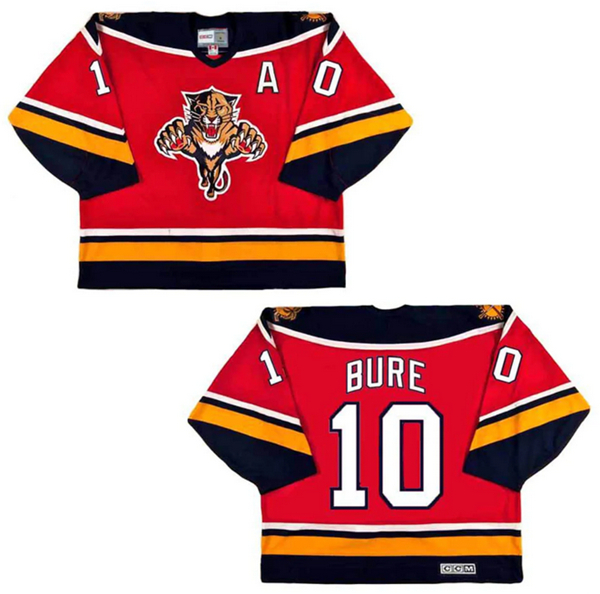Men's Florida Panthers #10 Pavel Bure Red Stitched Jersey