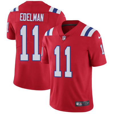Youth New England Patriots #11 Julian Edelman New Red Vapor Untouchable Stitched NFL Jersey