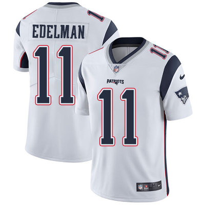Youth New England Patriots #11 Julian Edelman White Vapor Untouchable Stitched NFL Jersey