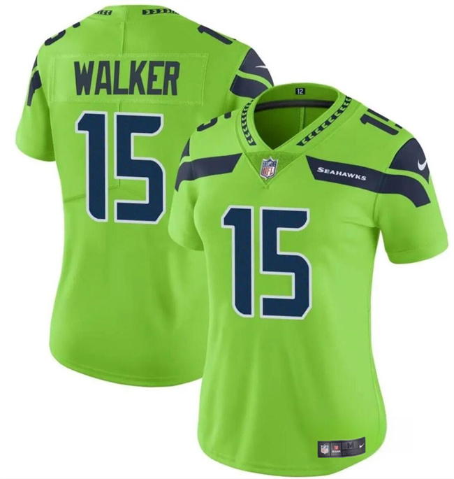 Women's Seattle Seahawks #15 P.J. Walker Green Vapor Limited Stitched Football Jersey(Run Small)