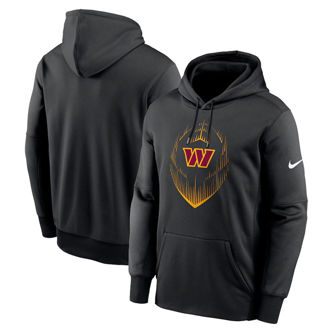 Men's Washington Commanders Black Icon Performance Pullover Hoodie