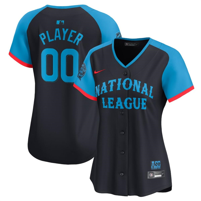 Women's National League Active Player Custom Navy 2024 All-Star Limited Stitched Baseball Jersey(Run Small)