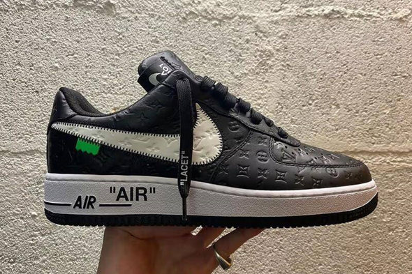 Men's Air Force 1 Black Low Shoes 0372