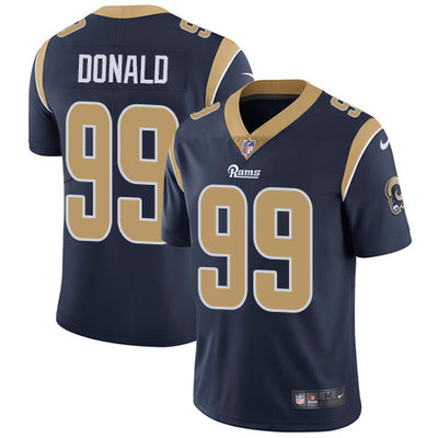 Youth Los Angeles Rams #99 Aaron Donald Navy Vapor Limited Stitched Jersey