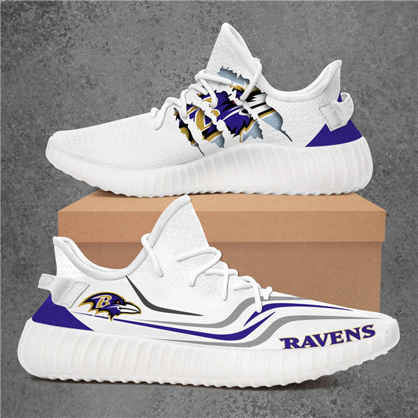 Women's Baltimore Ravens Mesh Knit Sneakers/Shoes 017