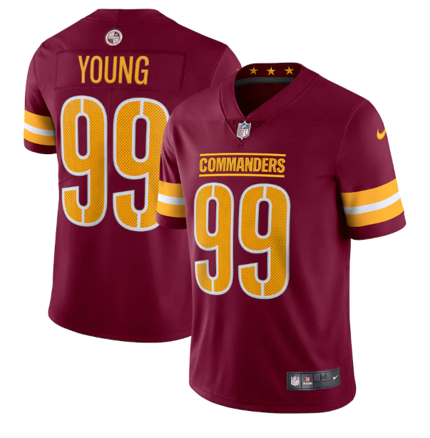 Youth Washington Commanders #99 Chase Young 2022 Burgundy Vapor Untouchable Stitched Football Jersey