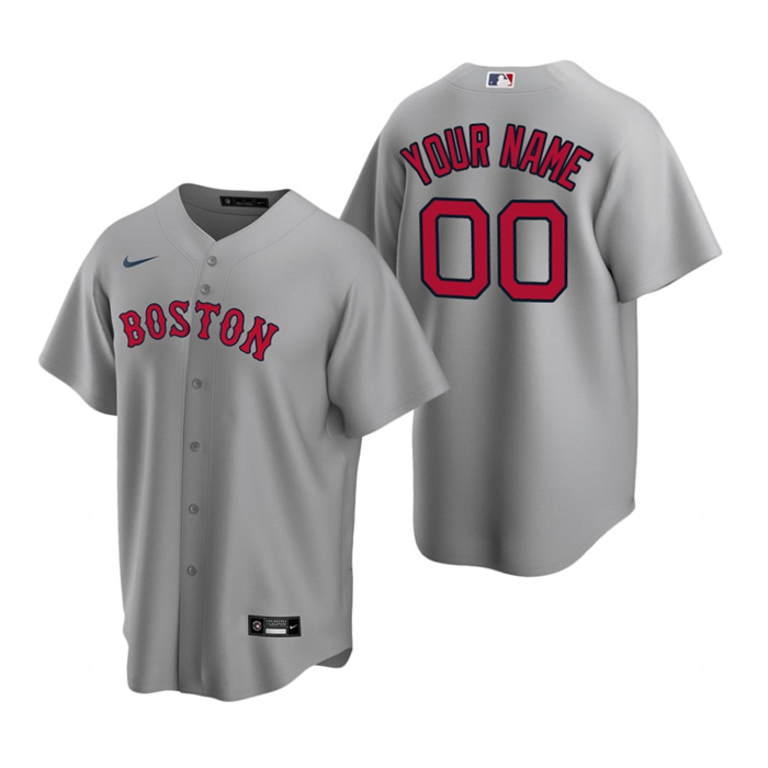 Youth Boston Red Sox Active Player Custom Grey Cool Base Stitched Baseball Jersey