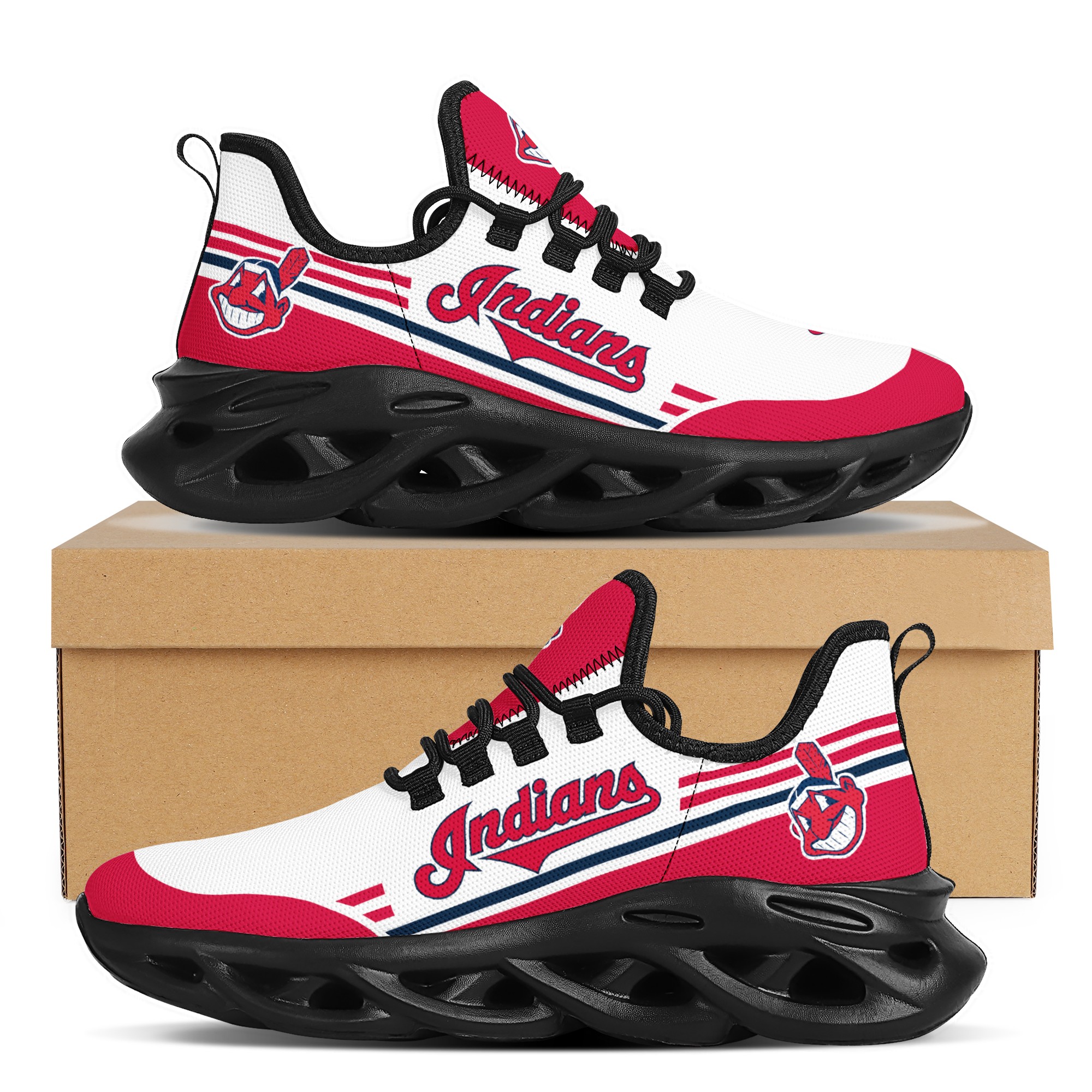 Women's Cleveland Indians Flex Control Sneakers 001