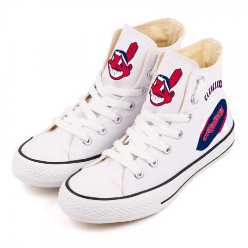 Women's Cleveland Indians Repeat Print High Top Sneakers 005