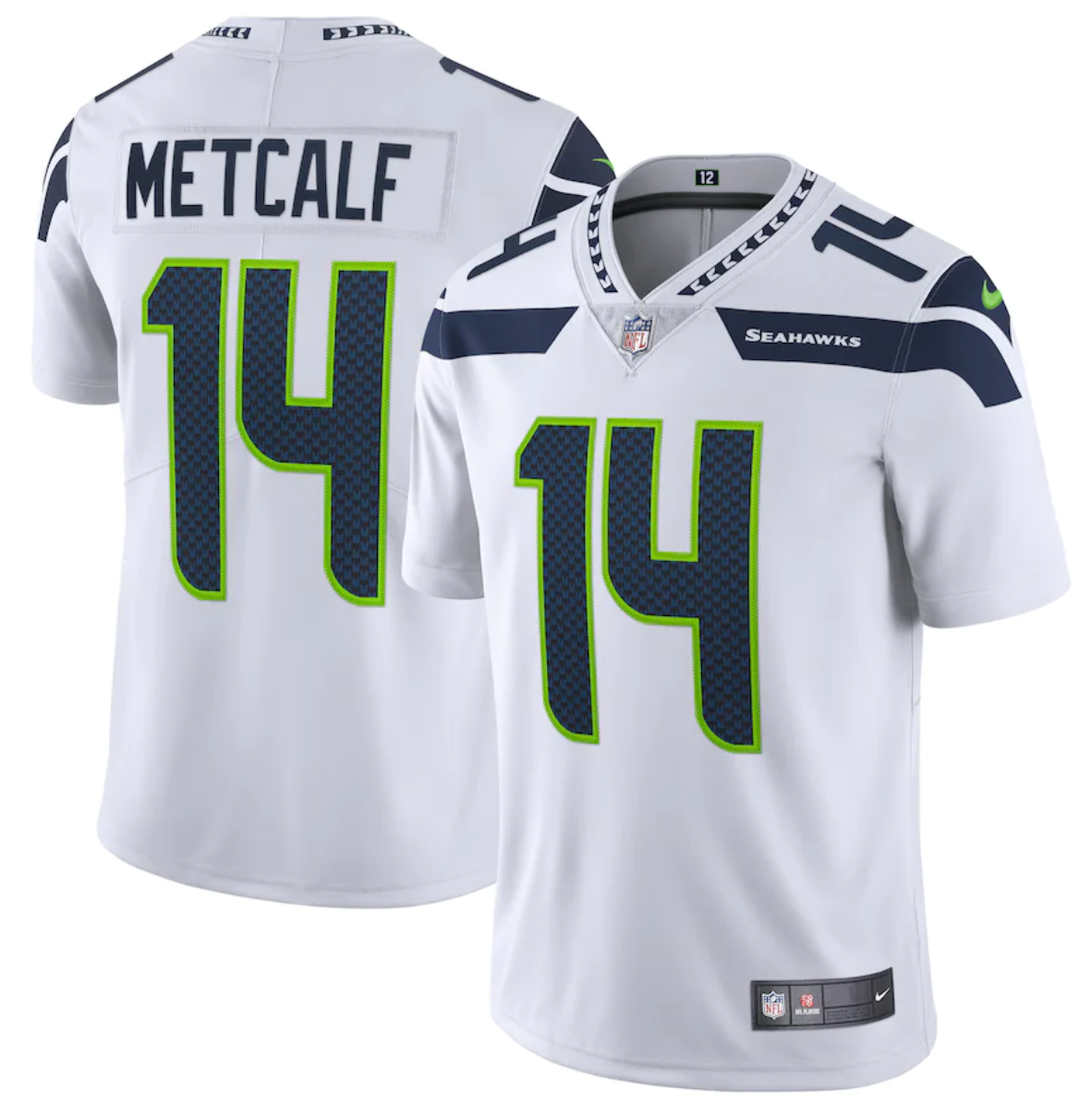 Youth Seattle Seahawks #14 DK Metcalf White Vapor Untouchable L Limited Stitched NFL Jersey