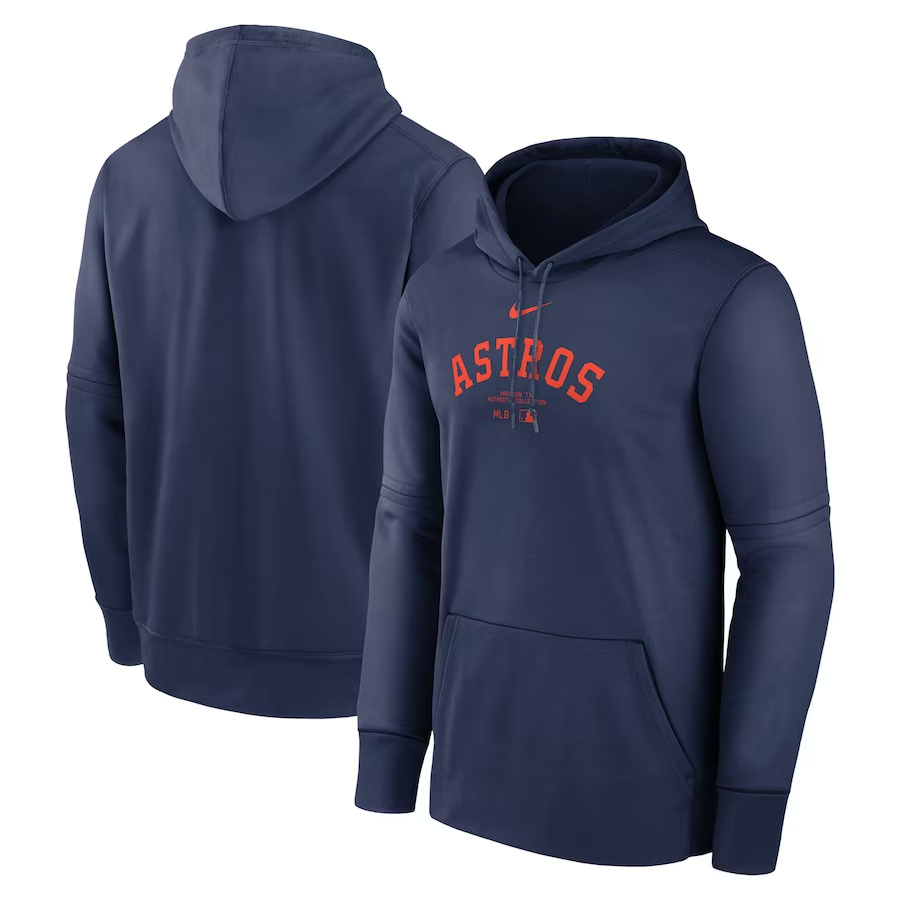 Men's Houston Astros Navy Collection Practice Performance Pullover Hoodie