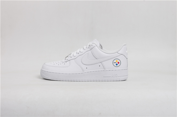 Men's Pittsburgh Steelers Air Force 1 Low White Shoes 001