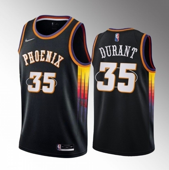 Youth Phoenix Suns #35 Kevin Durant Black 2022/23 Statement Edition Edition Stitched Basketball Jersey