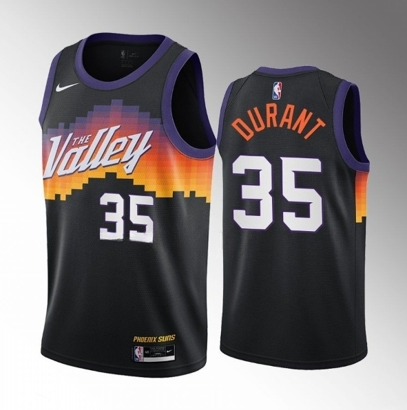 Youth Phoenix Suns #35 Kevin Durant Balck 2021/22 City Edition Stitched Basketball Jersey