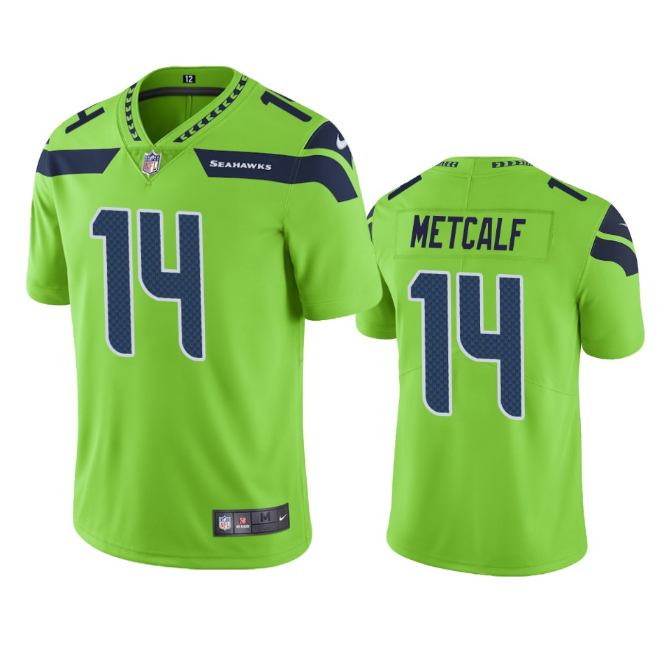 Youth Seattle Seahawks #14 DK Metcalf Green Vapor Untouchable L Limited Stitched NFL Jersey