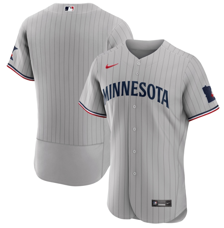 Men's Minnesota Twins Blank Grey 2023 Home Team Flex Base Stitched Jersey Men's Minnesota Twins Blank Grey 2023 Home Team Flex Base Stitched Jersey