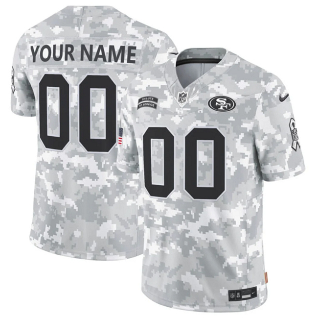 Youth San Francisco 49ers Active Player Custom 2024 F.U.S.E Arctic Camo Salute to Service Limited Stitched Football Jersey Youth San Francisco 49ers Active Player Custom 2024 F.U.S.E Arctic Camo Salute to Service Limited Stitched Football Jersey