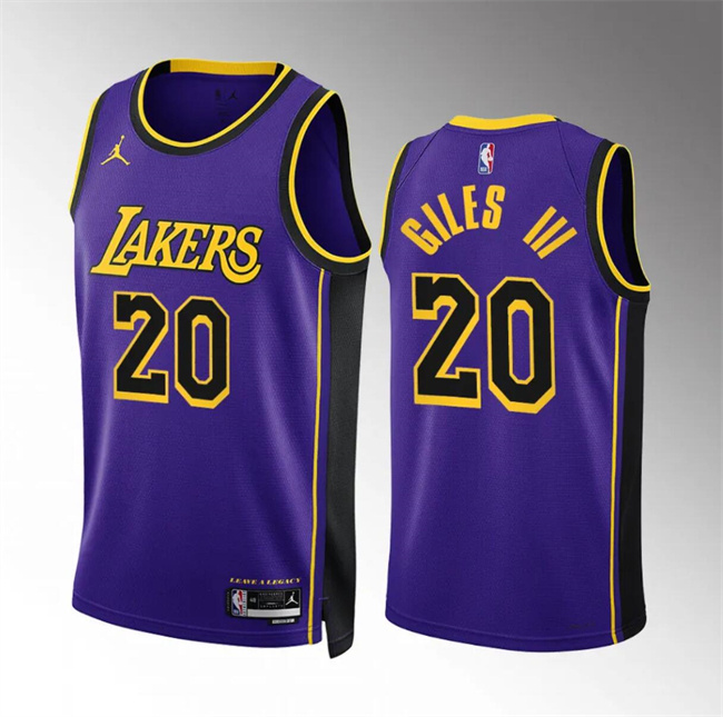 Men's Los Angeles Lakers #20 Harry Giles Iii Stitched Purple Statement Edition Basketball Jersey