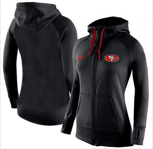 Women's Nike San Francisco 49ers Full-Zip Performance Hoodie Black
