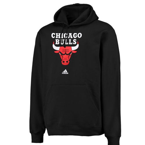 Adidas Chicago Bulls Logo Pullover Hoodie Sweatshirt Black