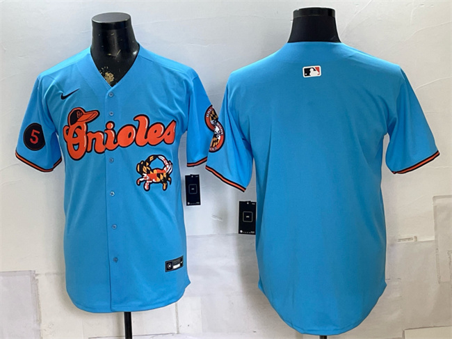 Men's Baltimore Orioles Blank Blue With Patch Vapor Premier Limited Stitched Baseball Jersey