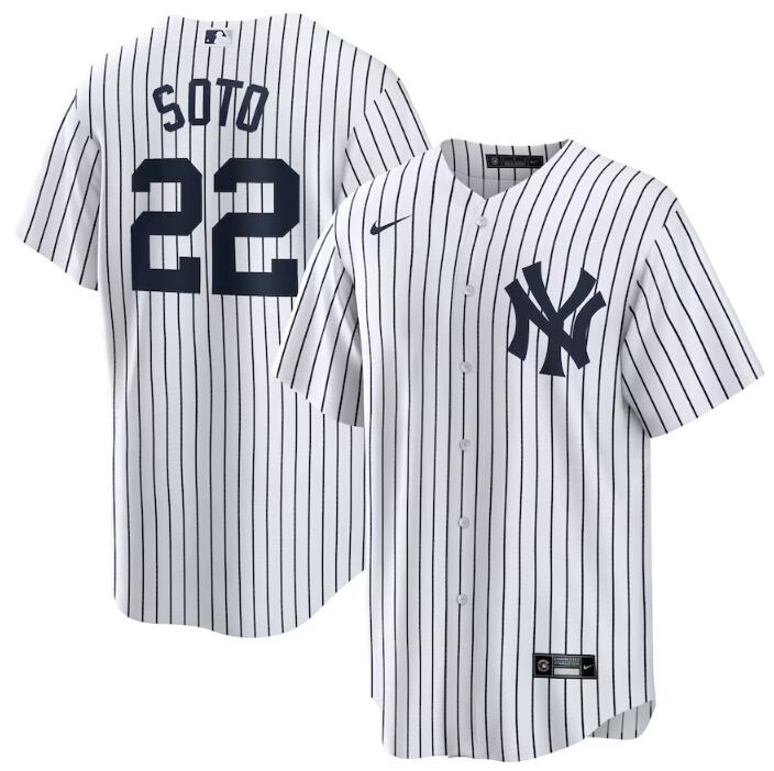 Youth New York Yankees #22 Juan Soto White Stitched Baseball Jersey