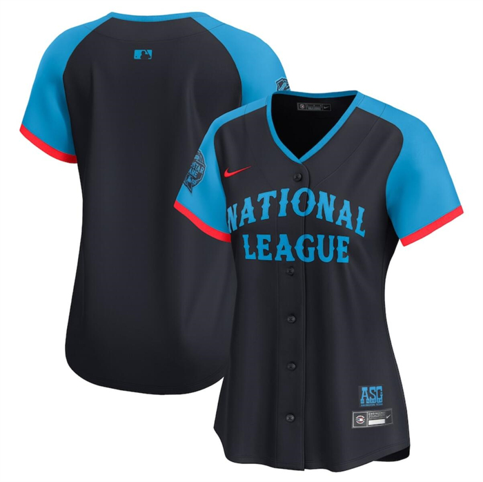 Women's National League Blank Navy 2024 All-Star Limited Stitched Baseball Jersey(Run Small)