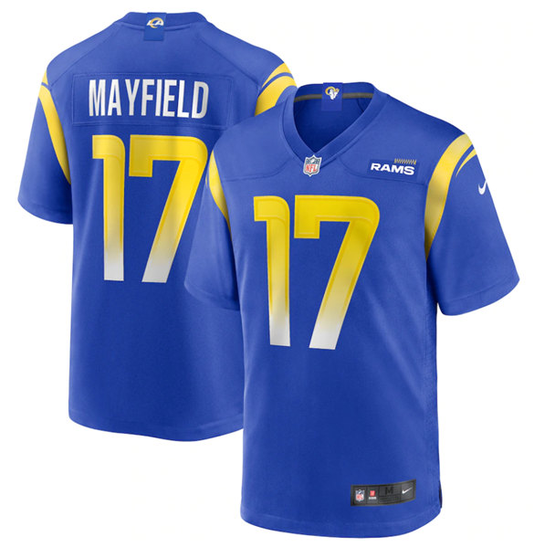 Youth Los Angeles Rams #17 Baker Mayfield Royal Stitched Game Jersey
